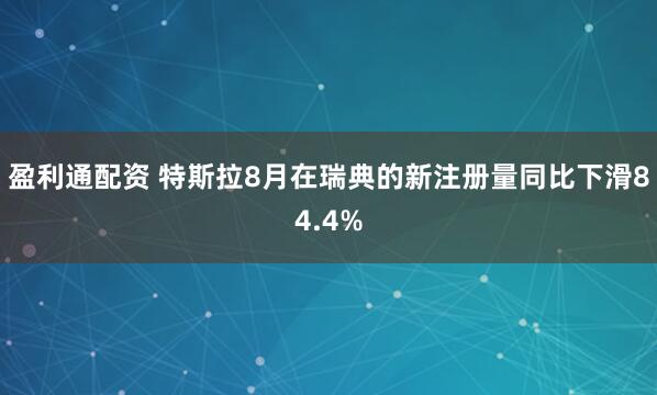 盈利通配资 特斯拉8月在瑞典的新注册量同比下滑84.4%